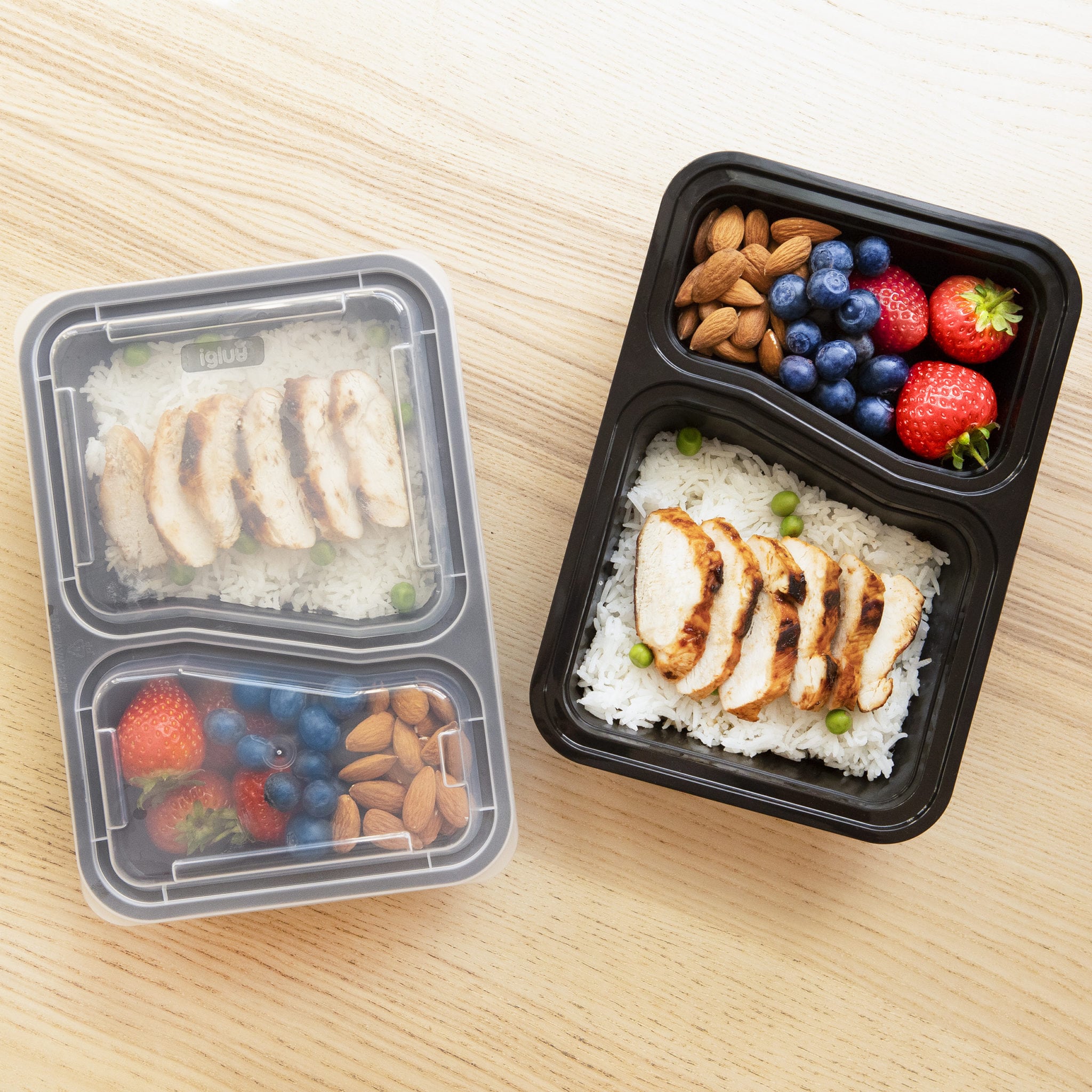 Igluu Meal Prep Containers [10 pack] 1 Compartment with Airtight Lids -  Plastic Food Storage Bento B…See more Igluu Meal Prep Containers [10 pack]  1