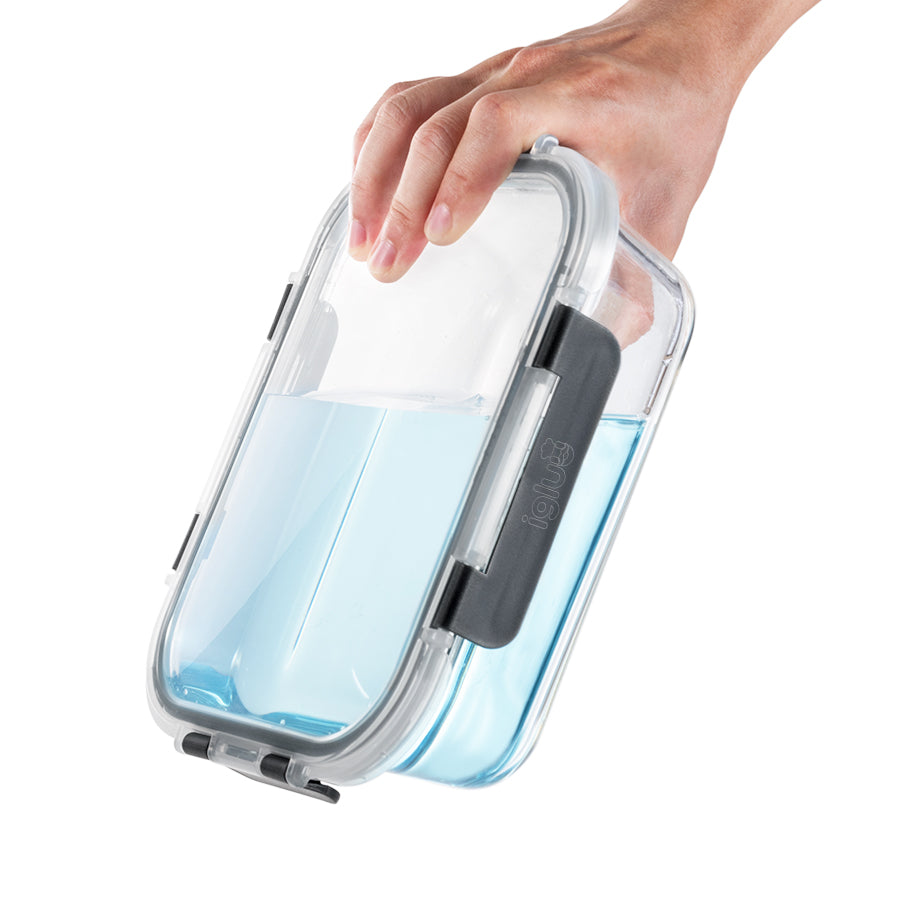 Rectangle Glass Food Storage Containers - 370ml - 5 PACK