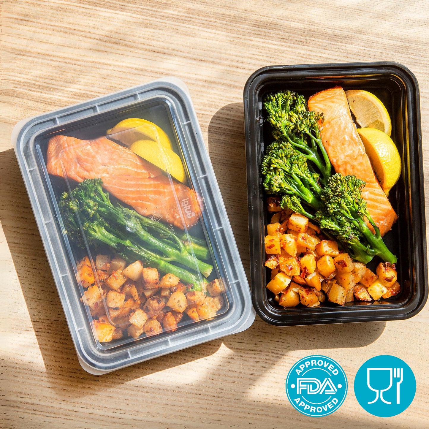 1-Compartment Reusable Plastic Containers - 828ml
