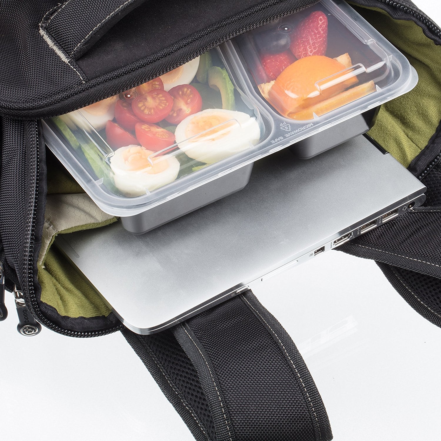 Neez 28 Oz [Pack 10] - 2 Compartment Meal Prep Containers with