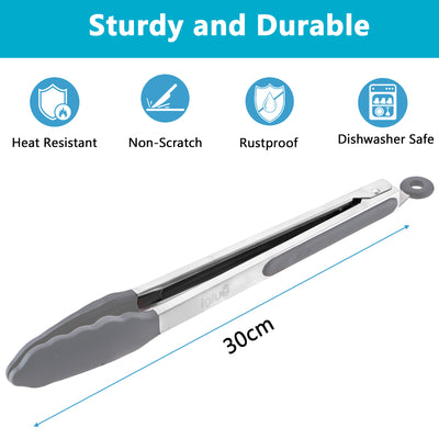 Kitchen Tongs with Silicone Tips
