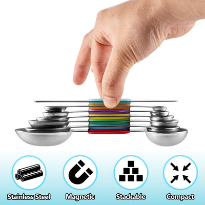 Magnetic Stainless Steel Measuring Spoon Set