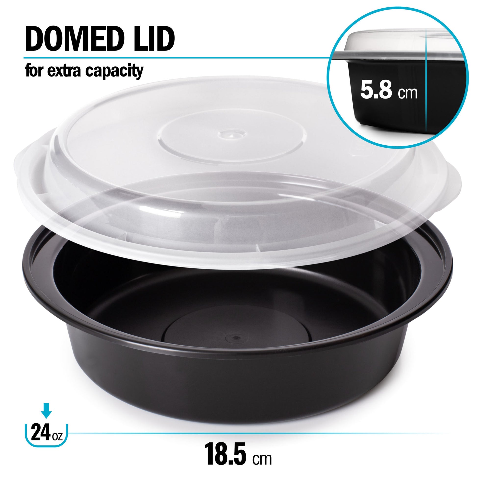 ROUND Glass Meal Prep Containers - 10 Pack – Igluu Meal Prep