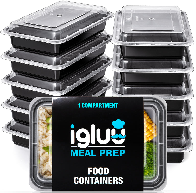 1-Compartment Reusable Plastic Containers - 828ml
