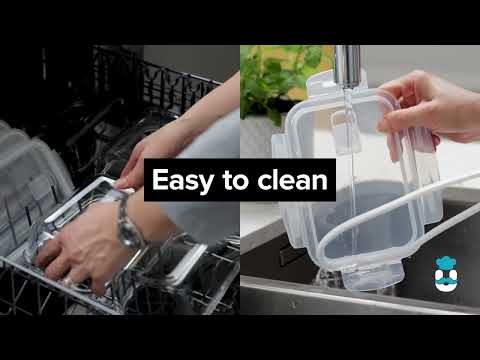 1 Compartment Glass Meal Prep Containers with Steam Vent Lids - 5 Pack + 1 Spare Lid